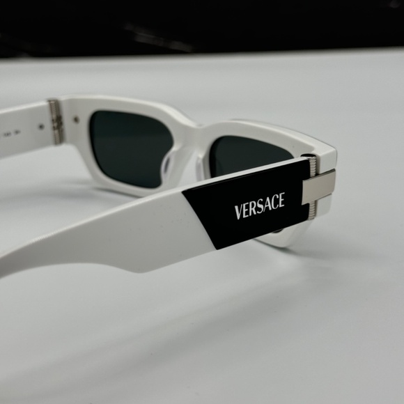 NEW VE4465 5459/87 VERSACE SUNGLASSES VE4465 545987 BLACK WHITE MOD 4465 EYEWEAR - Picture 7 of 11